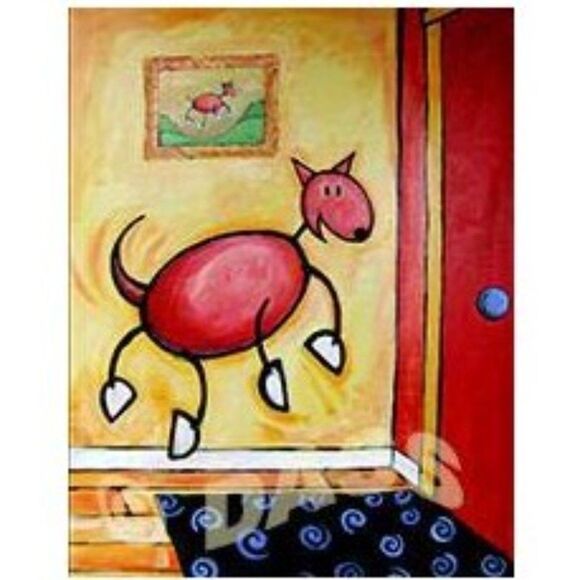 Joy of Homecoming Wall Art Print on Bamboo Plaque for Dog Lovers NEW - Picture 2 of 3